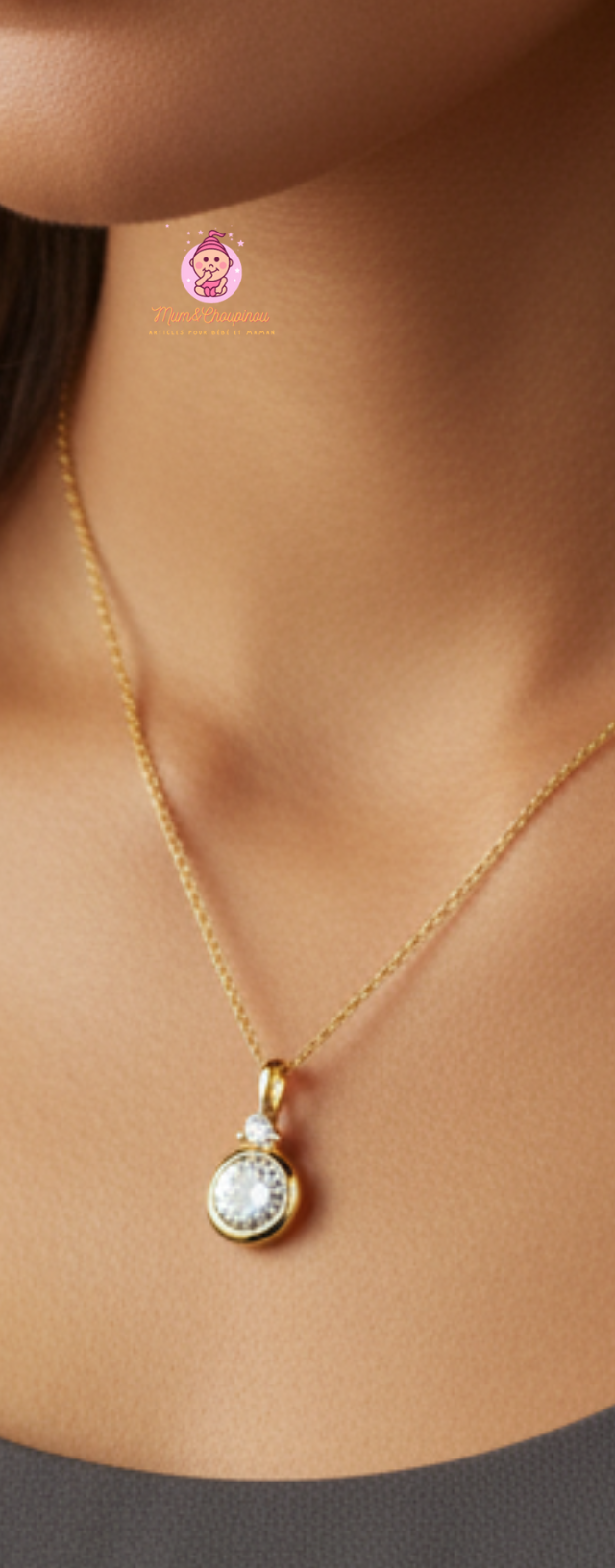 Collier avec pendentif solitaire – Élégance Pure