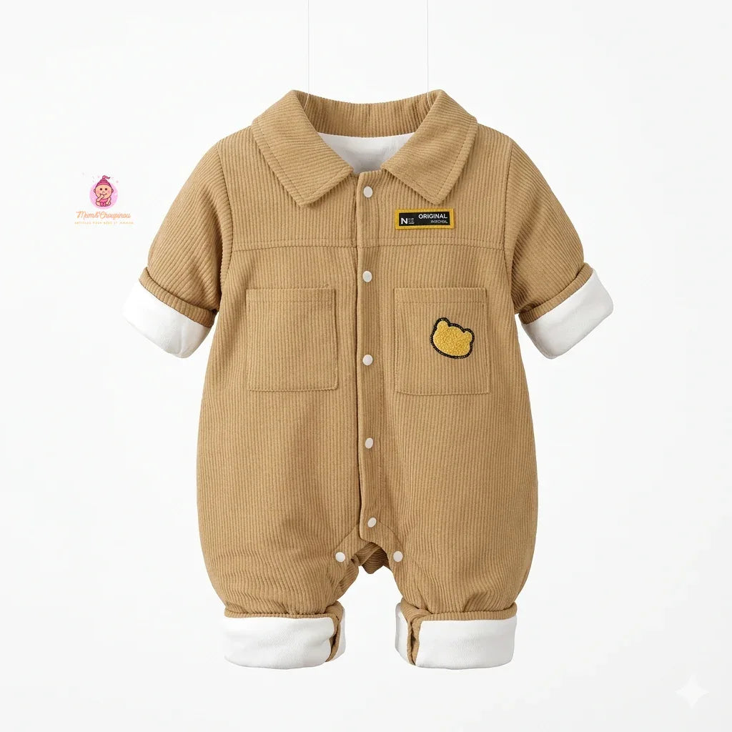 Combinaison doublée bébé ours