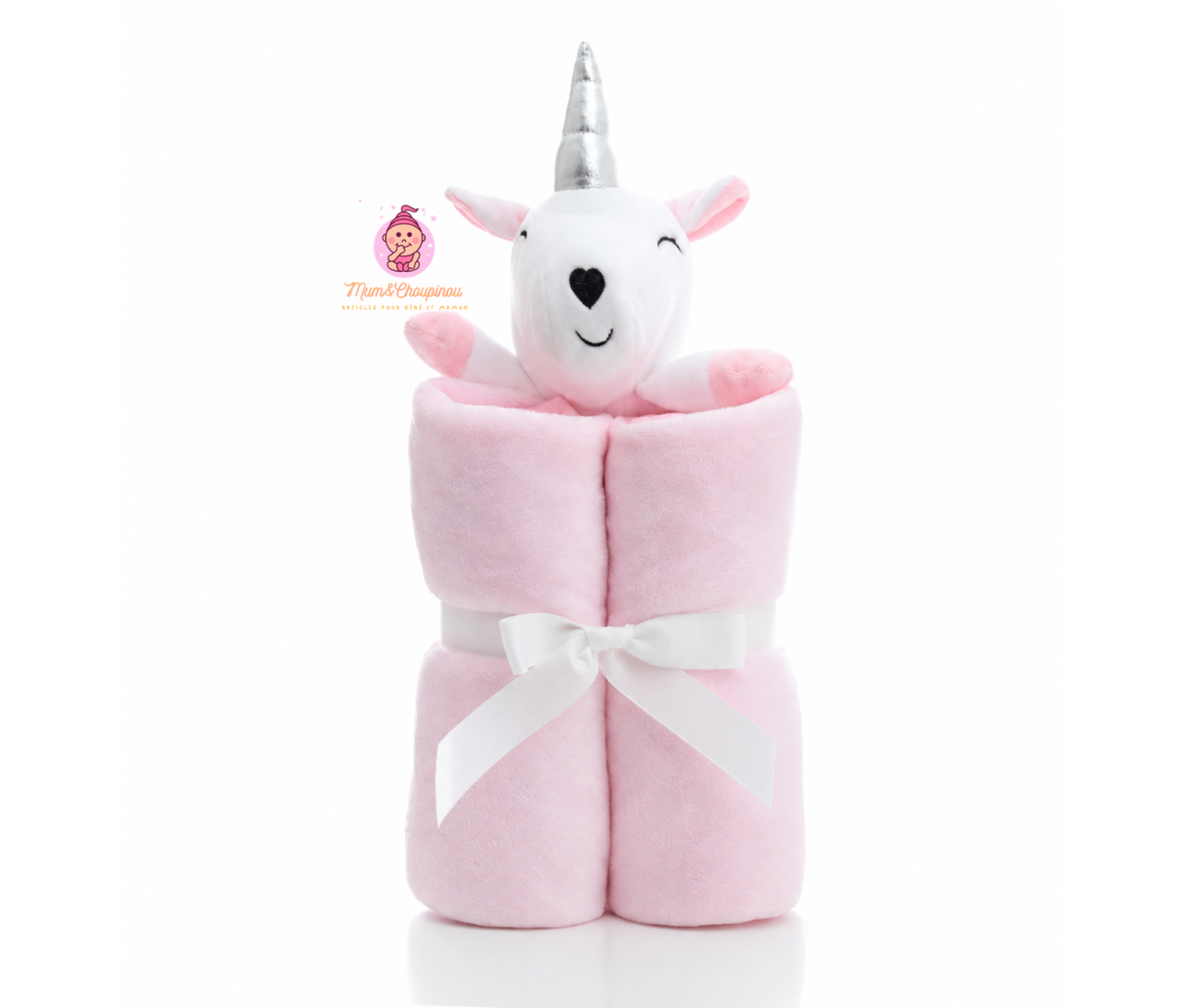 Couverture bébé flanelle avec peluche