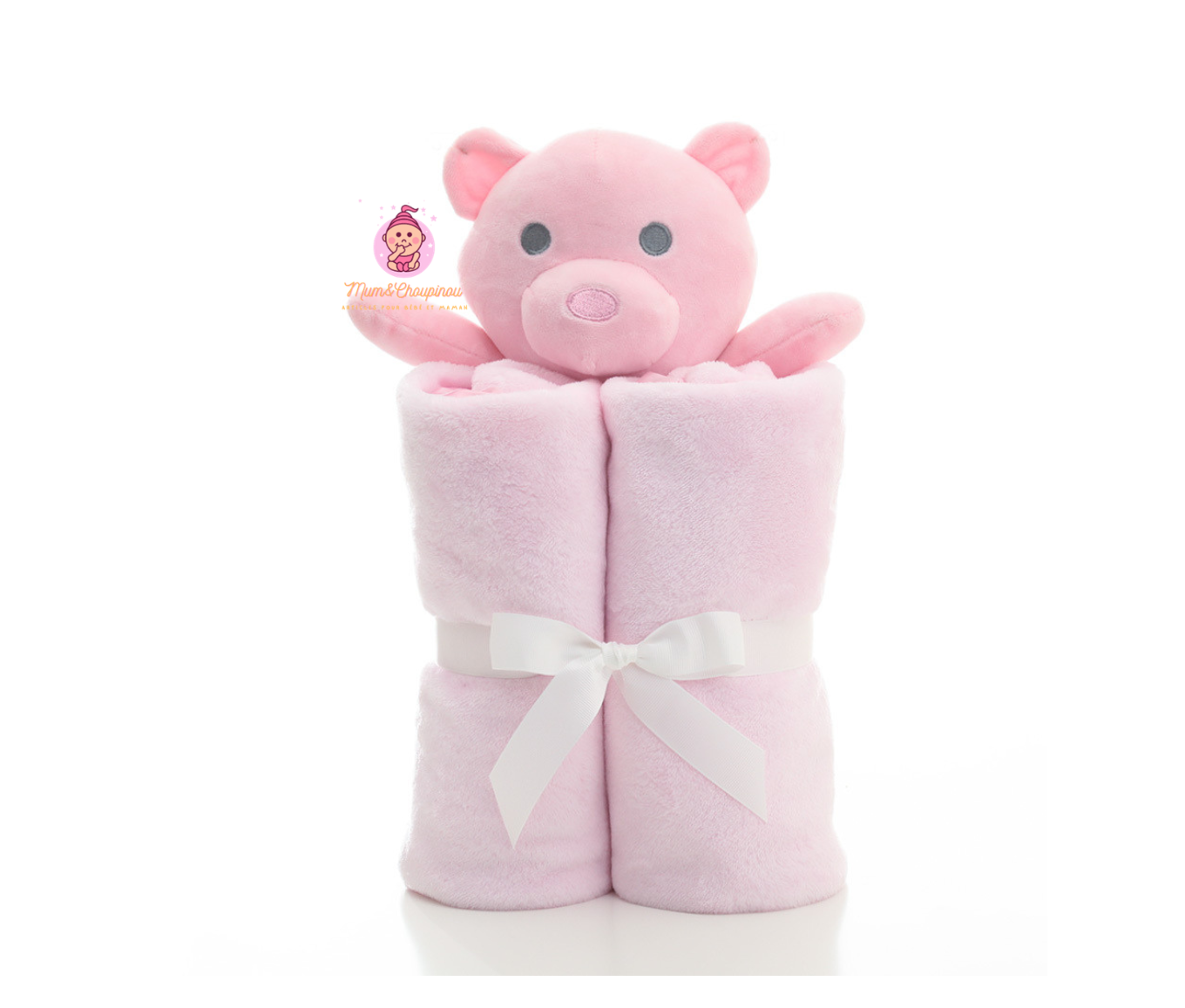Couverture bébé flanelle avec peluche