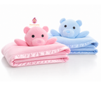 Couverture bébé flanelle avec peluche