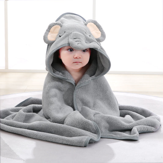 Serviette de bain douce avec cape pour bébé