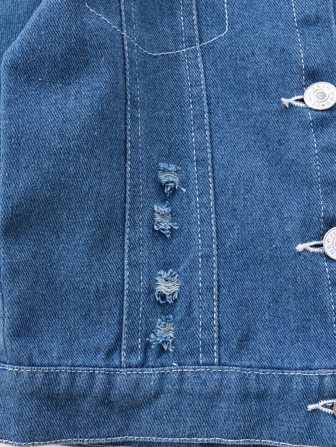 Veste en denim pour fille avec imprimé licorne