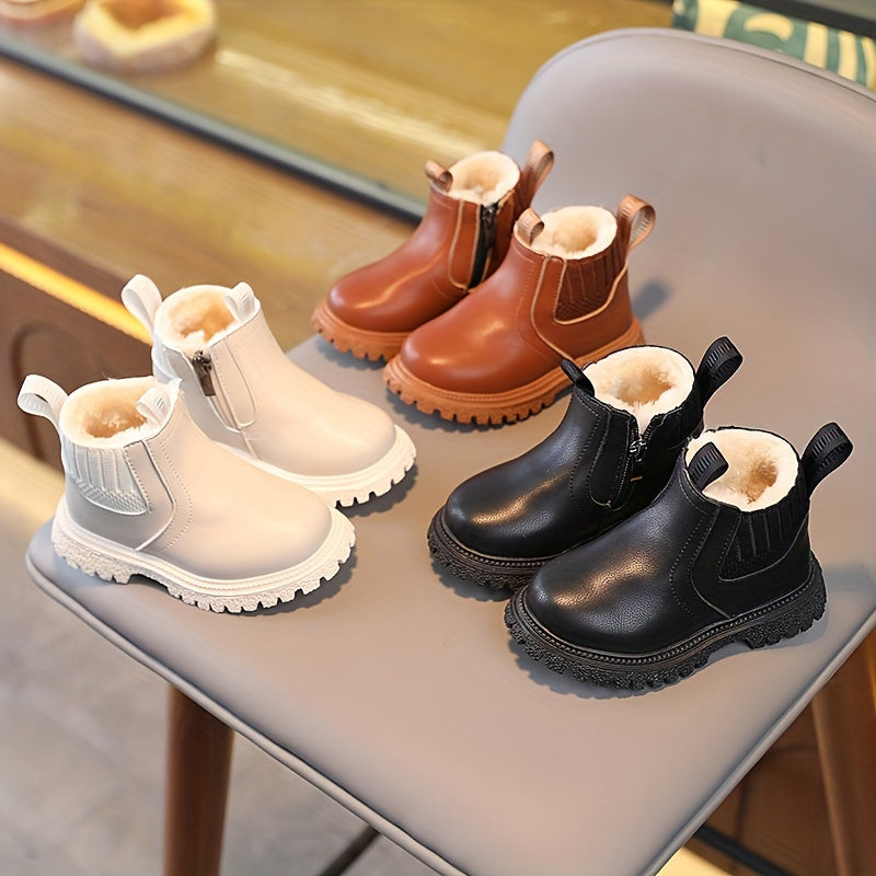 Bottes chaudes en polaire antidérapantes pour enfant