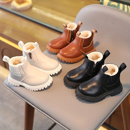 Bottes chaudes en polaire antidérapantes pour enfant