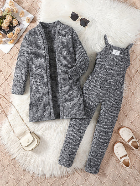 Ensemble salopette et cardigan enfant