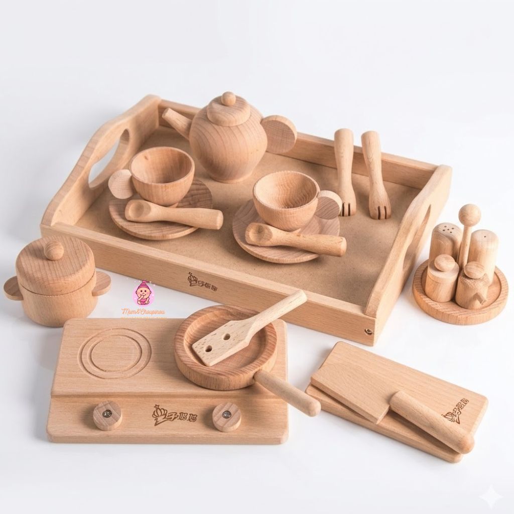 Dinette en bois pour enfant