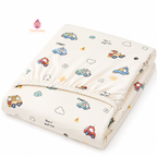 Drap-housse lit bébé en coton imprimé