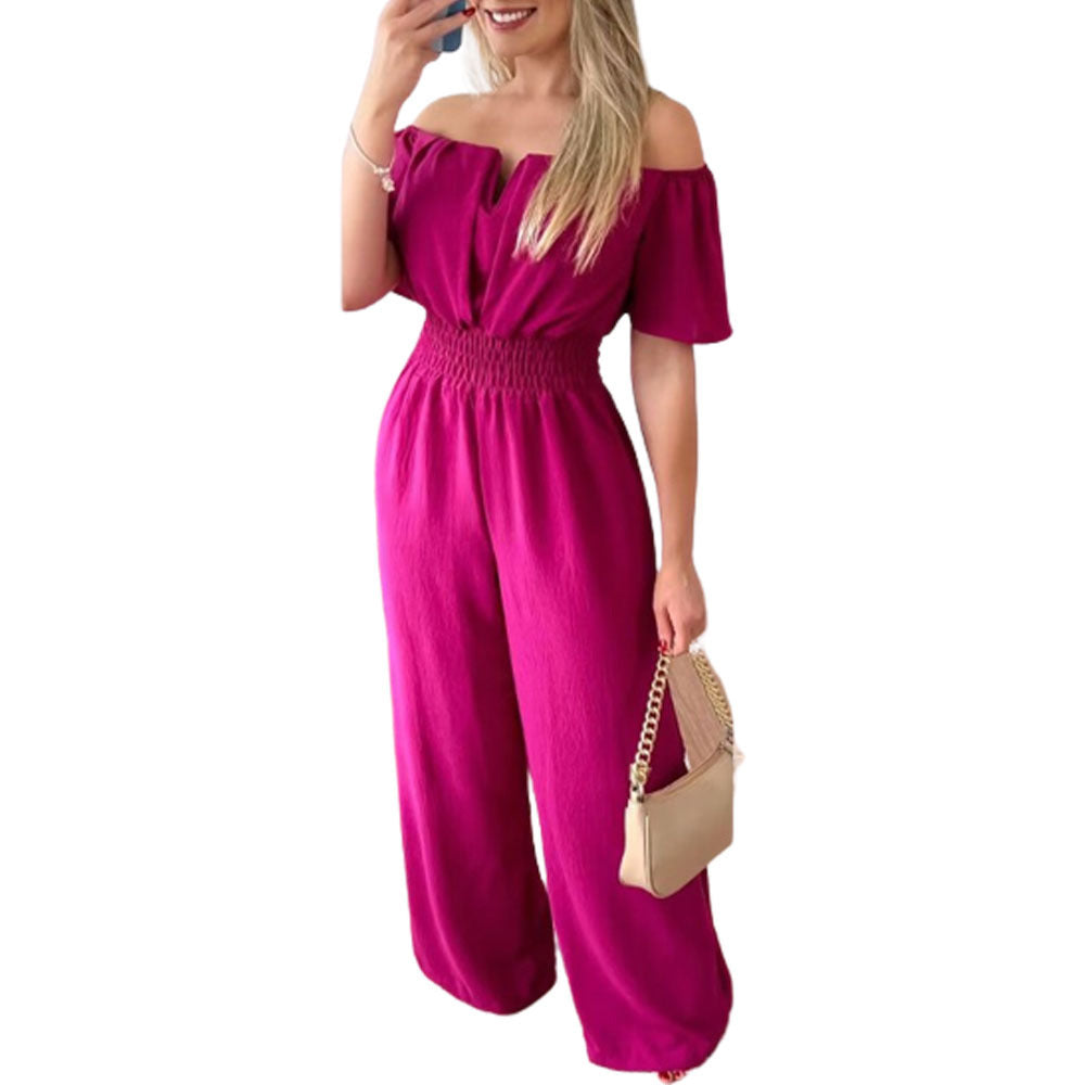 Combinaison ample à col dénudé pour femme