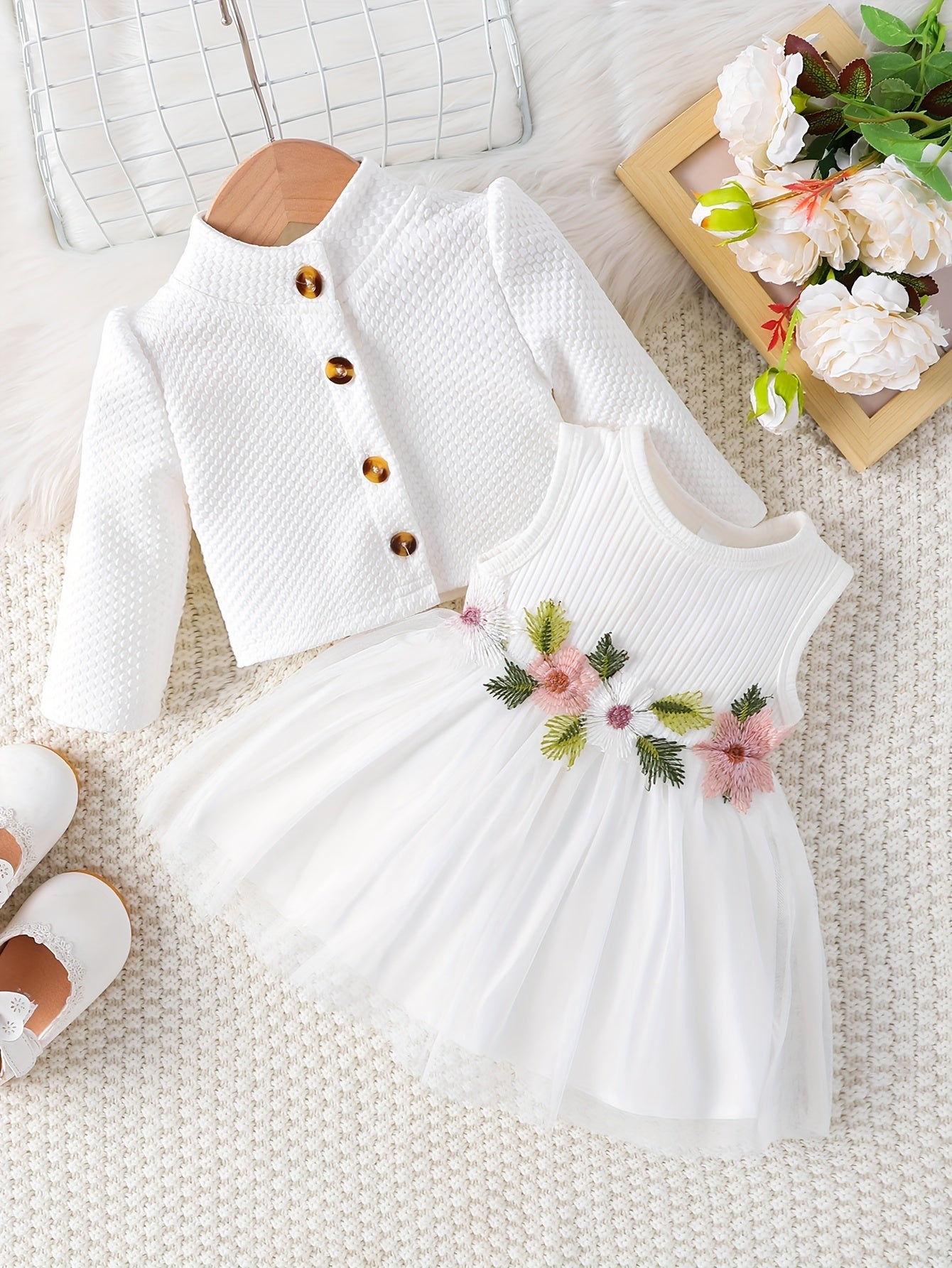 Ensemble robe gilet pour fille