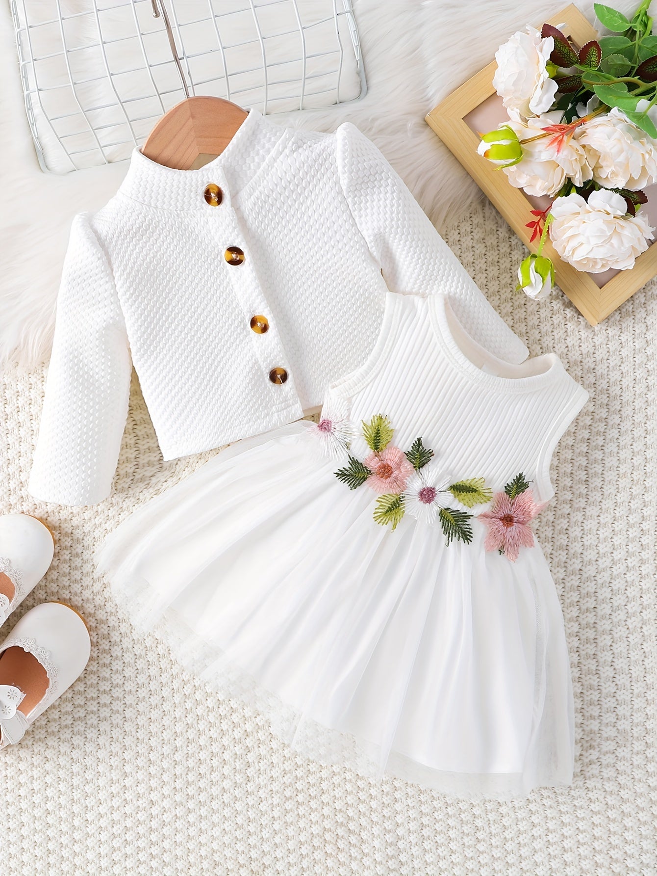 Ensemble robe gilet pour fille