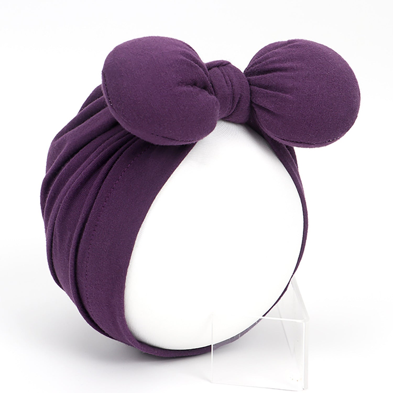Bonnet-turban à nœud papillon pour fille