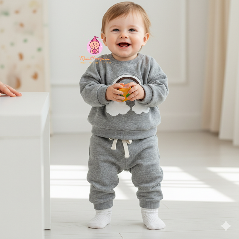 Ensemble de survêtement Arc-en-ciel pour bébé et enfant