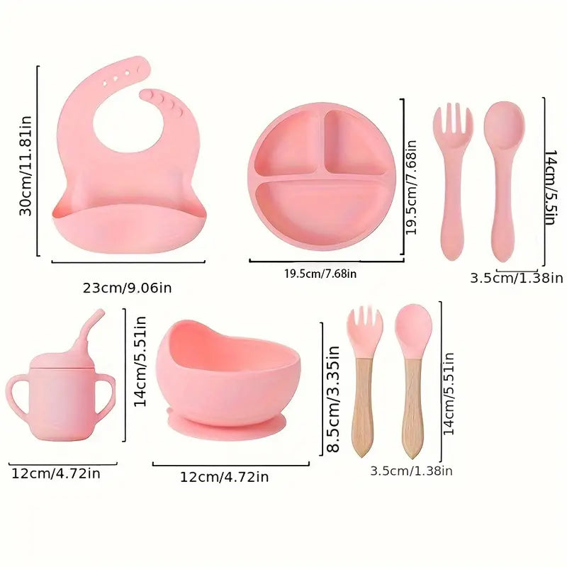 Set vaisselle pour bébé en silicone