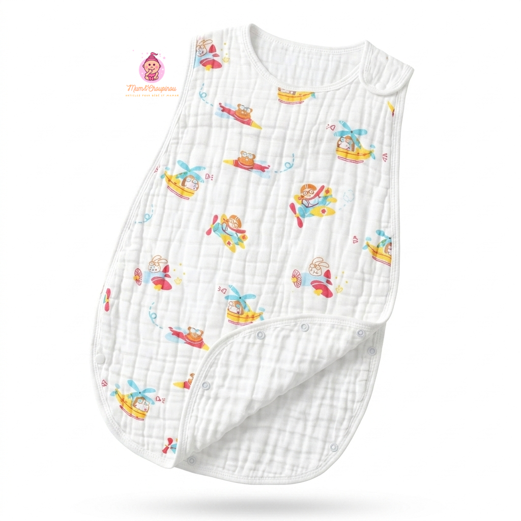Gigoteuse bébé été mousseline coton 6 couches