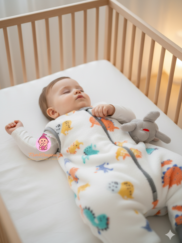 Gigoteuse à pieds d'hiver sans manches