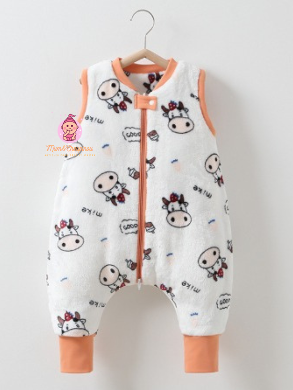 Gigoteuse à pieds d'hiver sans manches