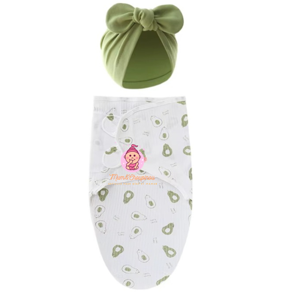 Gigoteuse bébé fille avec bonnet assorti