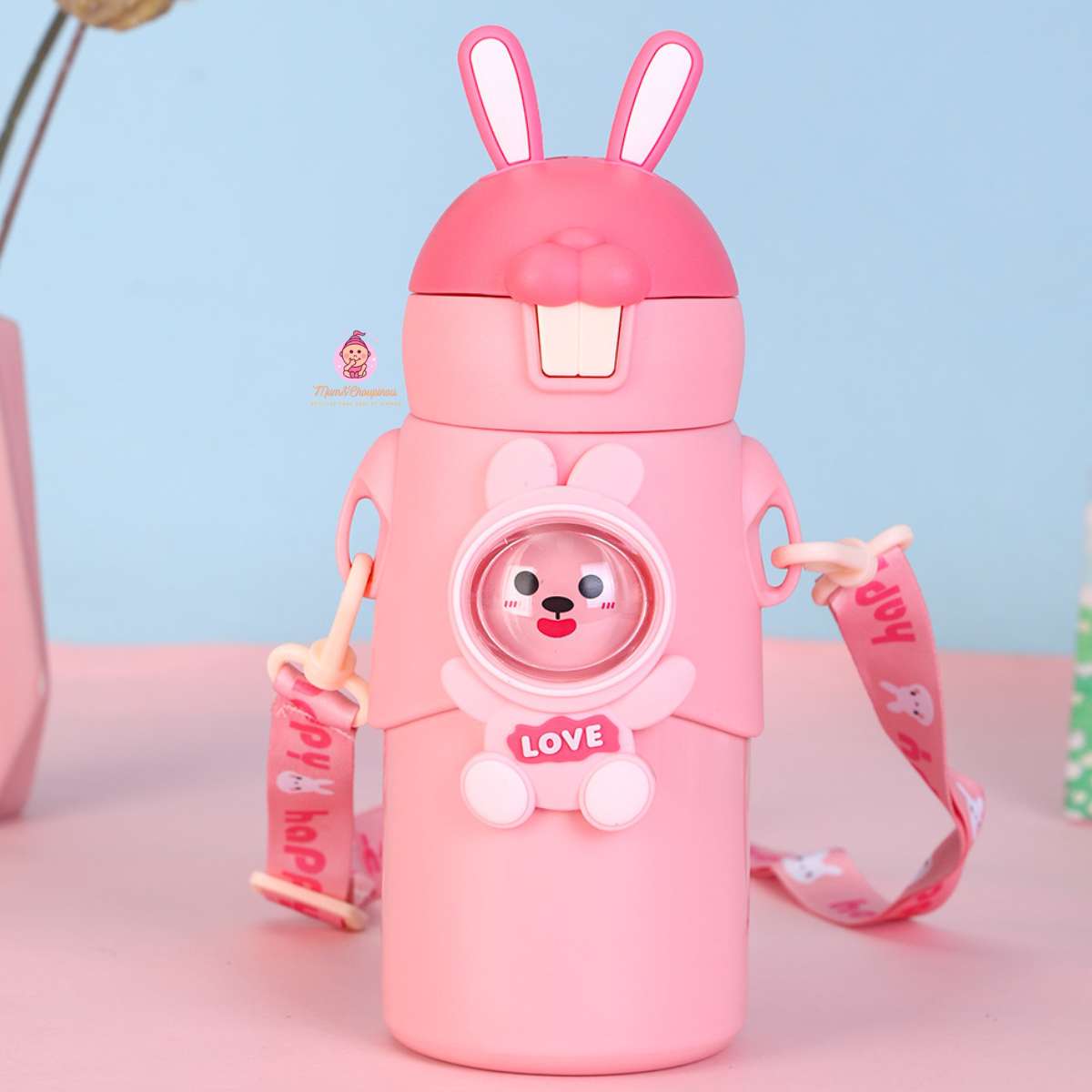 Gourde thermos enfant 500 ml avec paille