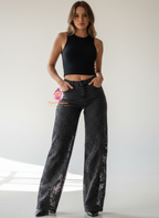 Jean palazzo taille haute