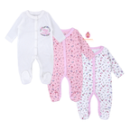 Lot de 3 grenouillères en coton