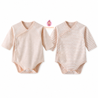 Lot de 2 bodies croisés bébé manches longues