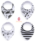 Lot de 4 bavoirs bandana pour bébé