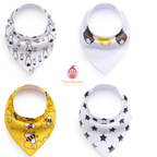 Lot de 4 bavoirs bandana pour bébé