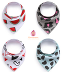 Lot de 4 bavoirs bandana pour bébé