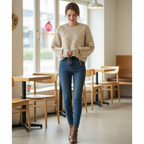 Pull en maille torsadée pour femme - Câlin bohème