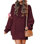 Pull robe en tricot torsadé 