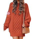 Pull robe en tricot torsadé 