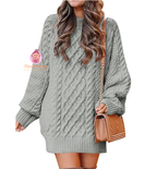 Pull robe en tricot torsadé 