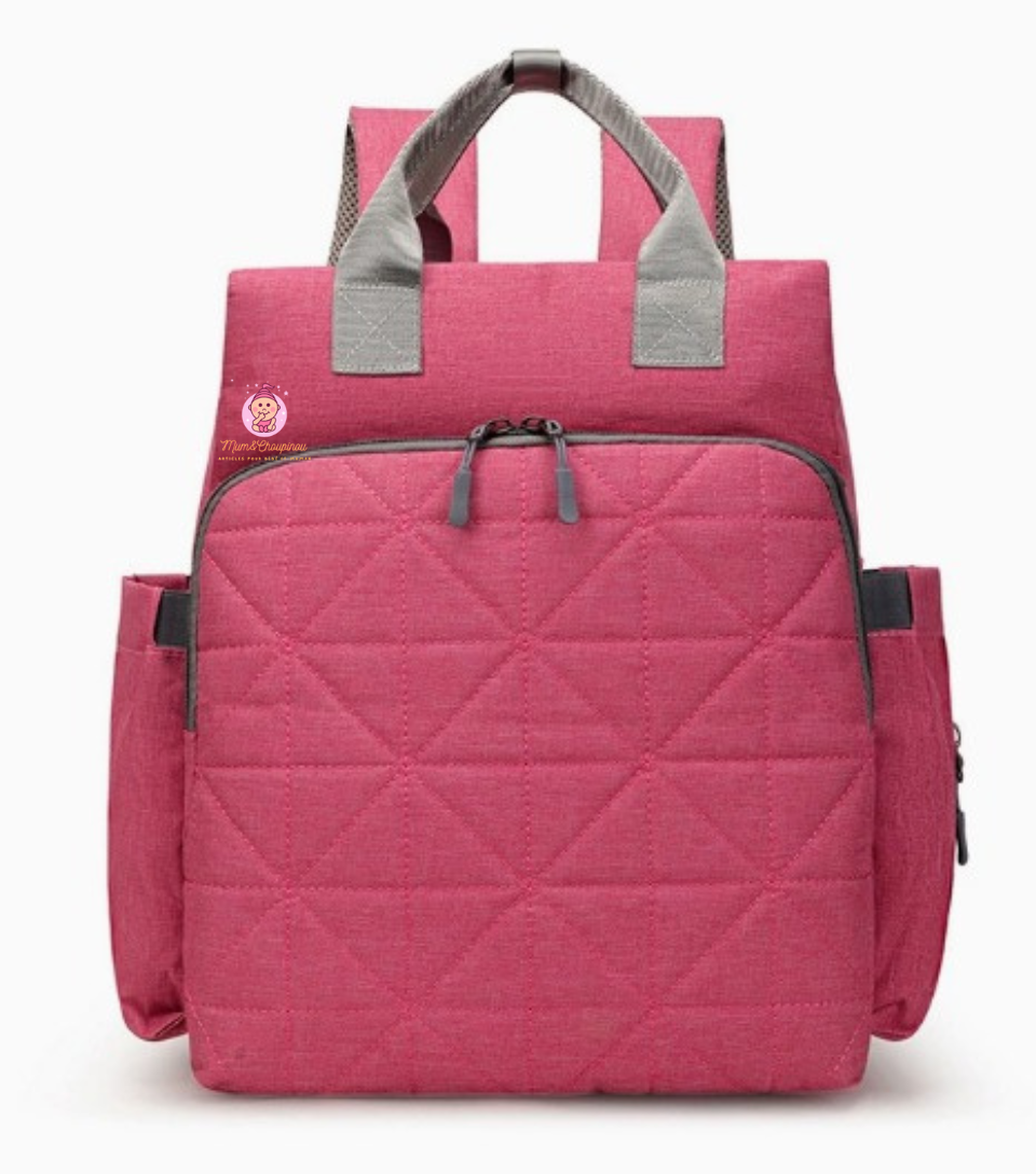 Sac à langer à dos design géométrique