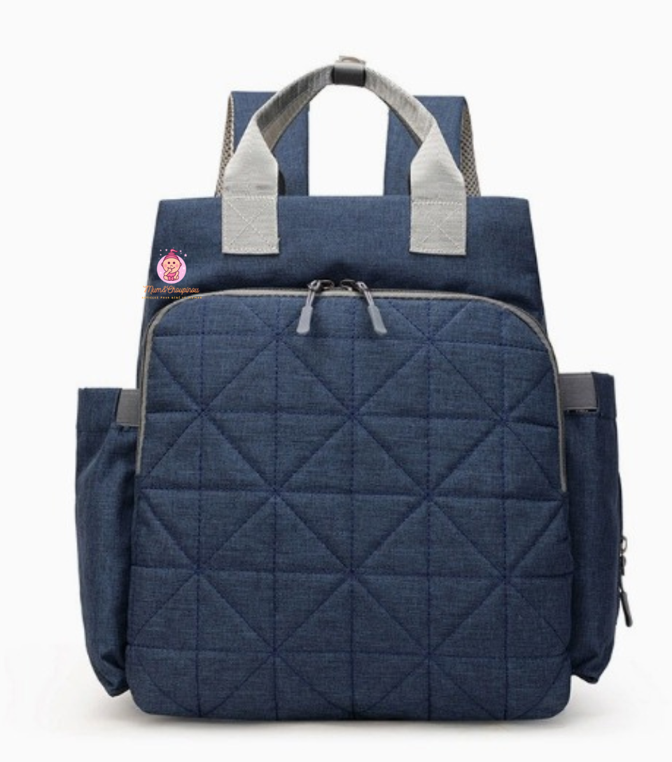 Sac à langer à dos design géométrique