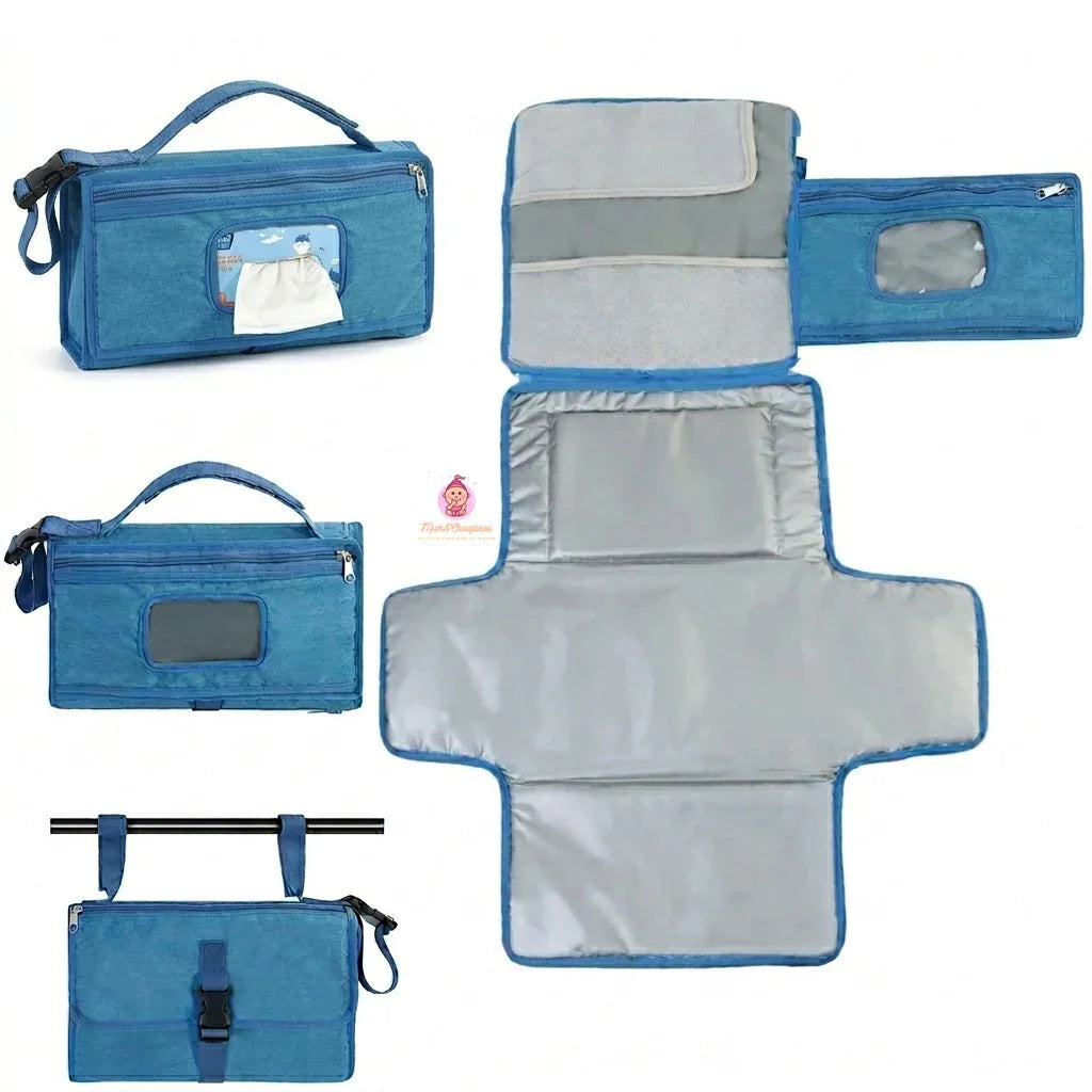 Tapis à langer pratique avec rangement intégré