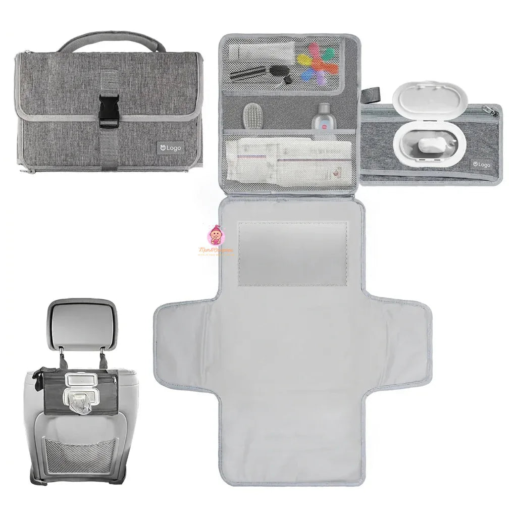 Tapis à langer pratique avec rangement intégré