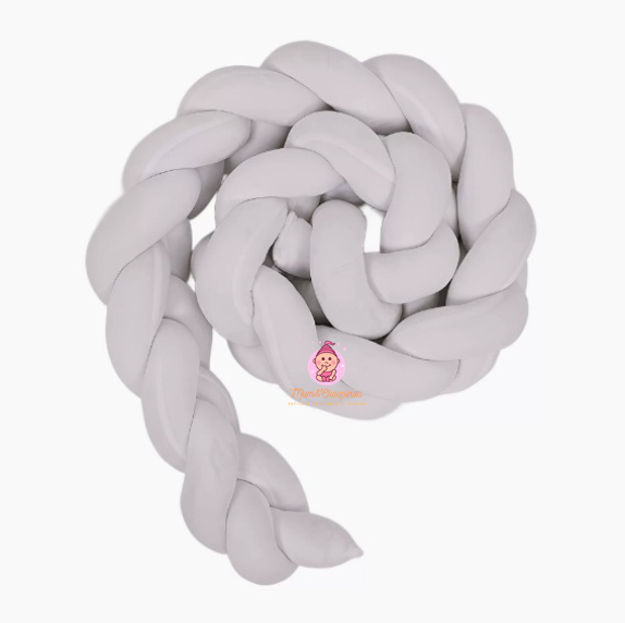 Tour de lit tressé bébé velours