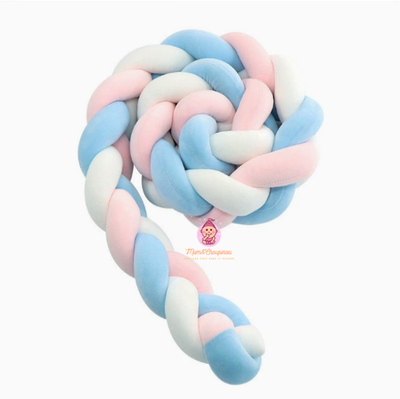 Tour de lit tressé bébé velours