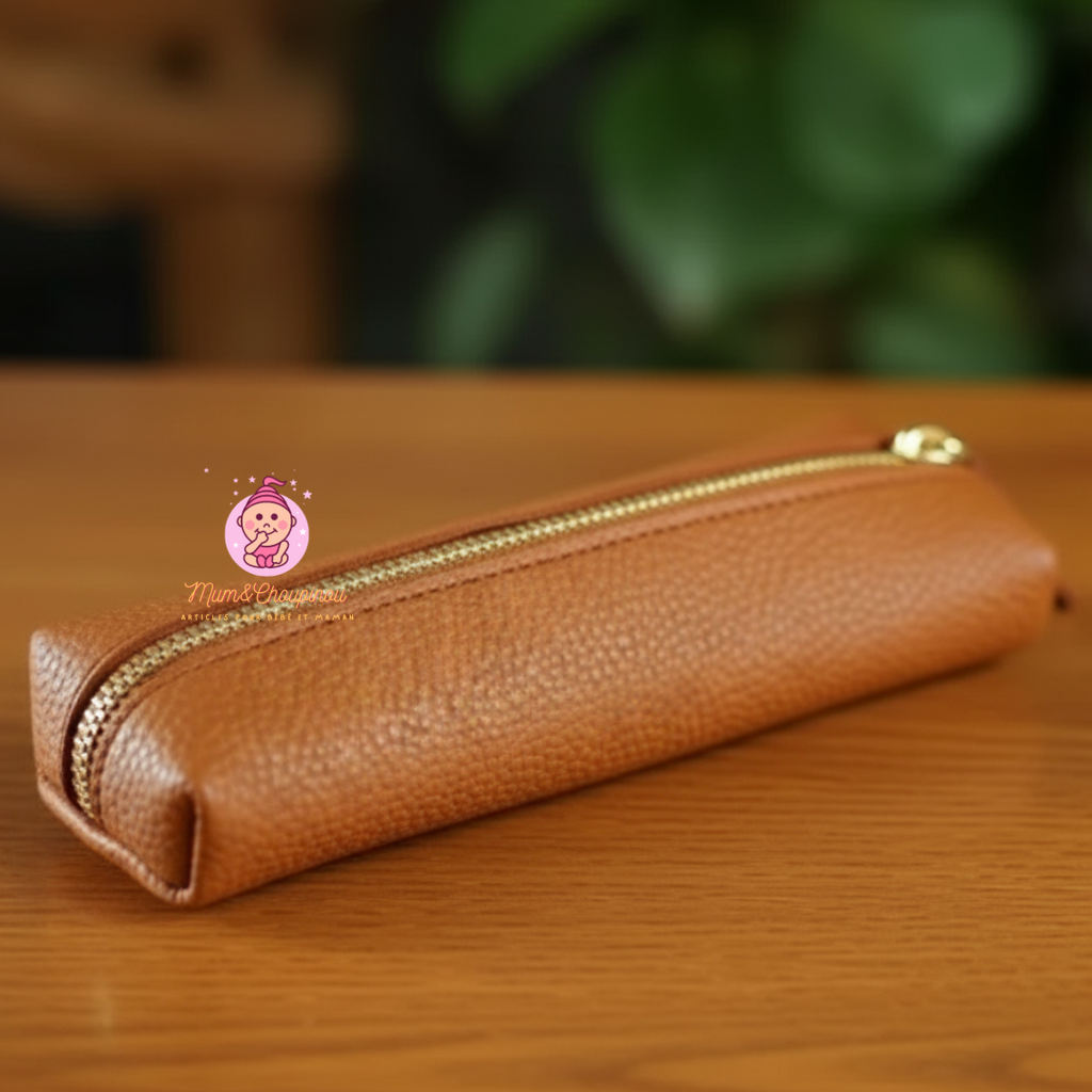 Trousse scolaire en similicuir